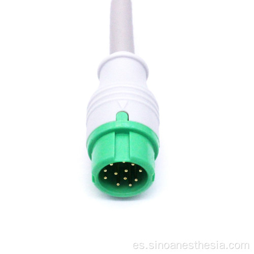 Cable troncal de ECG de 12 clavijas con alambres conductores